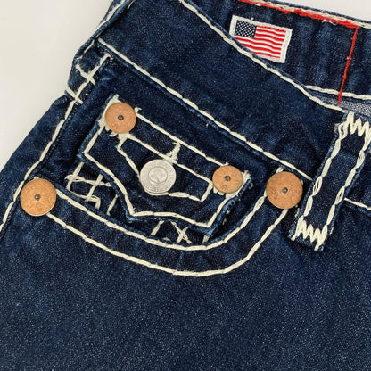 TRUE RELIGION JOEY SUPER Straight Stitch Indigo Jeans Size 29