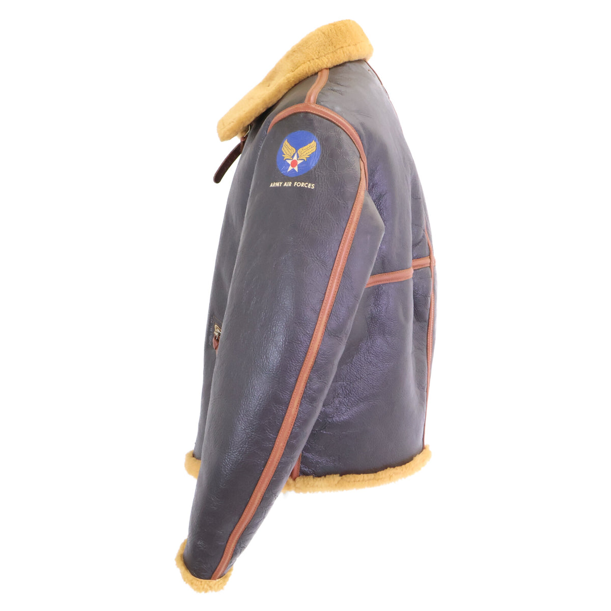 THE REAL MCCOY'S D-1 Mouton Flight Jacket Dark Brown Size M