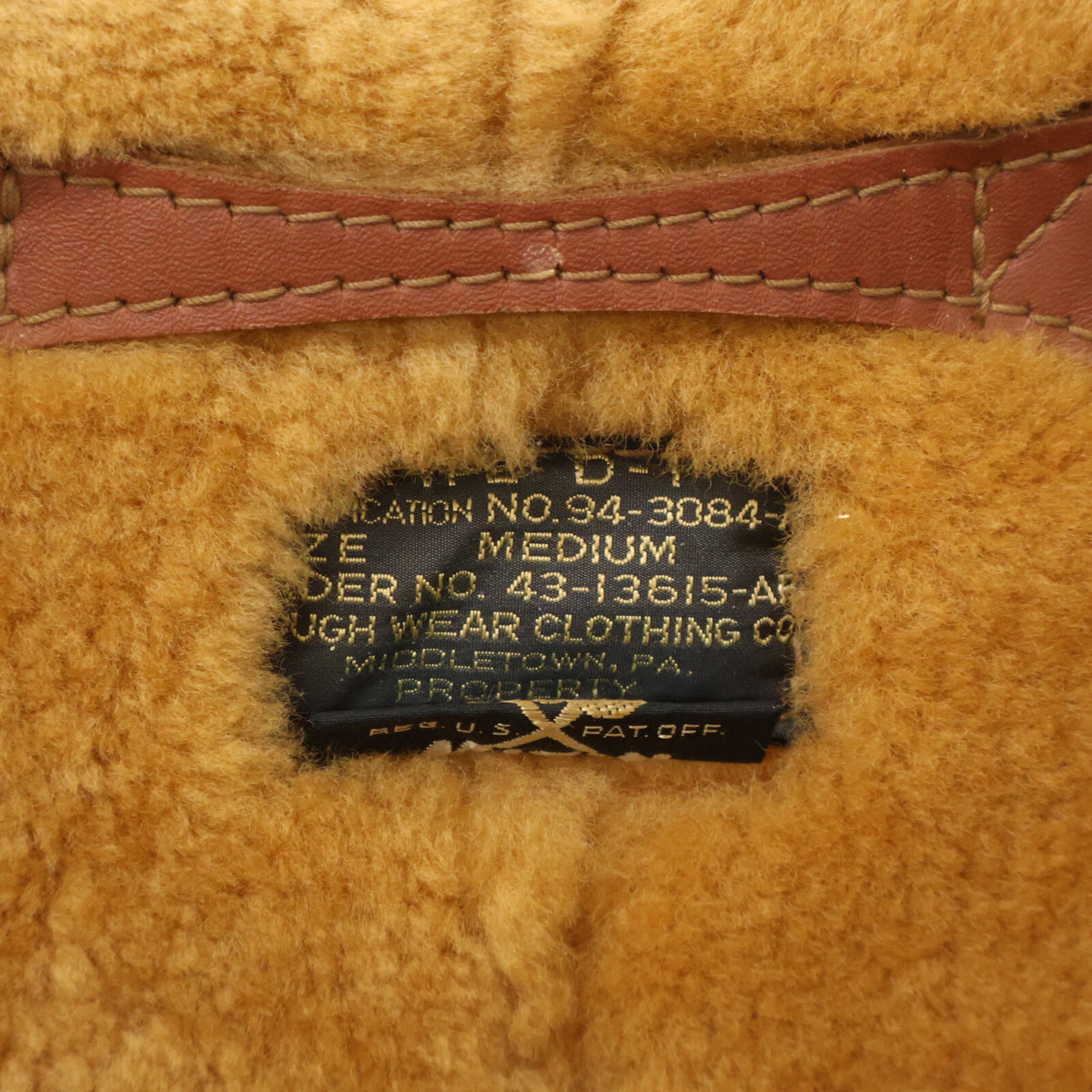 THE REAL MCCOY'S D-1 Mouton Flight Jacket Dark Brown Size M