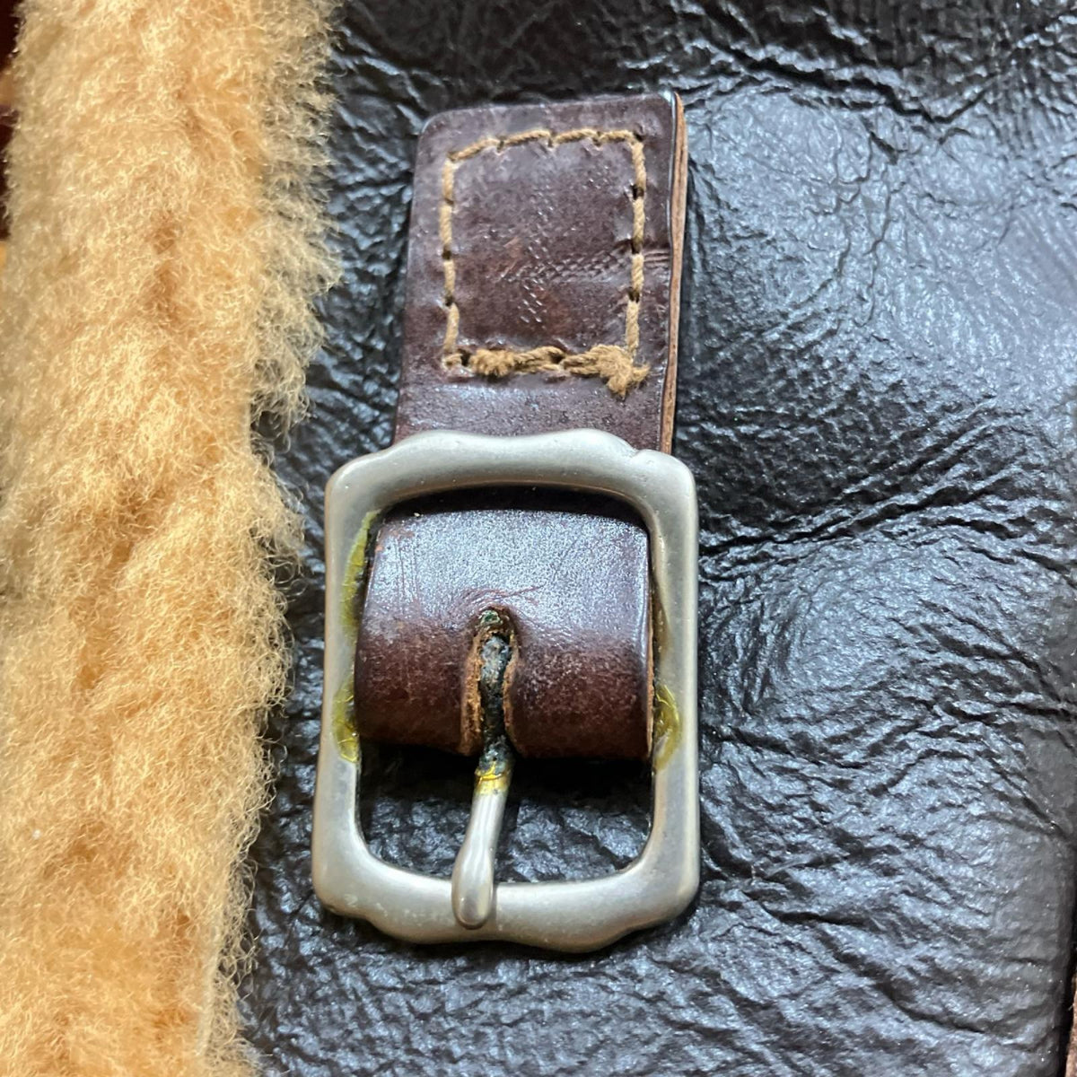 THE REAL MCCOY'S D-1 Mouton Flight Jacket Dark Brown Size M