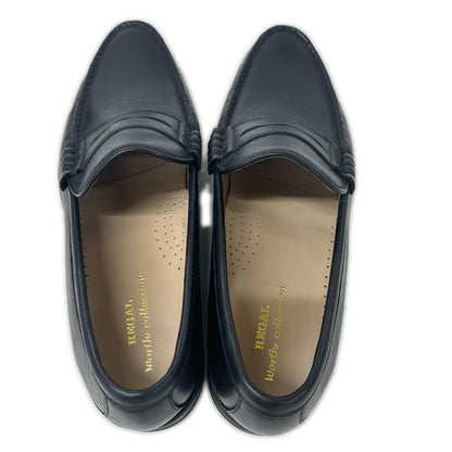 REGAL J171 Leather Coin Loafers Black Size 25.5