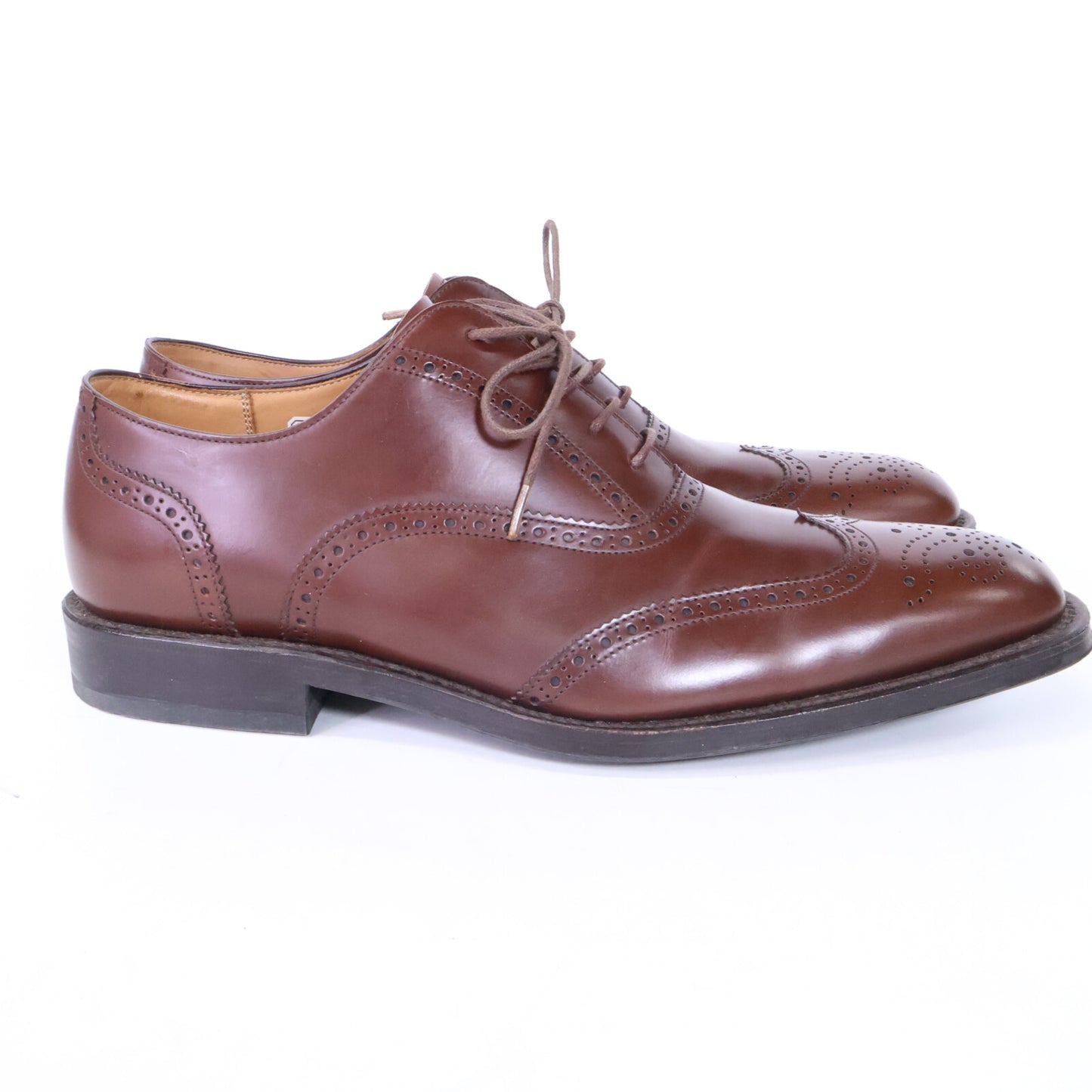 REGAL Leather Wingtip Sneakers Brown Size 26EEE