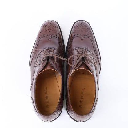 REGAL Leather Wingtip Sneakers Brown Size 26EEE