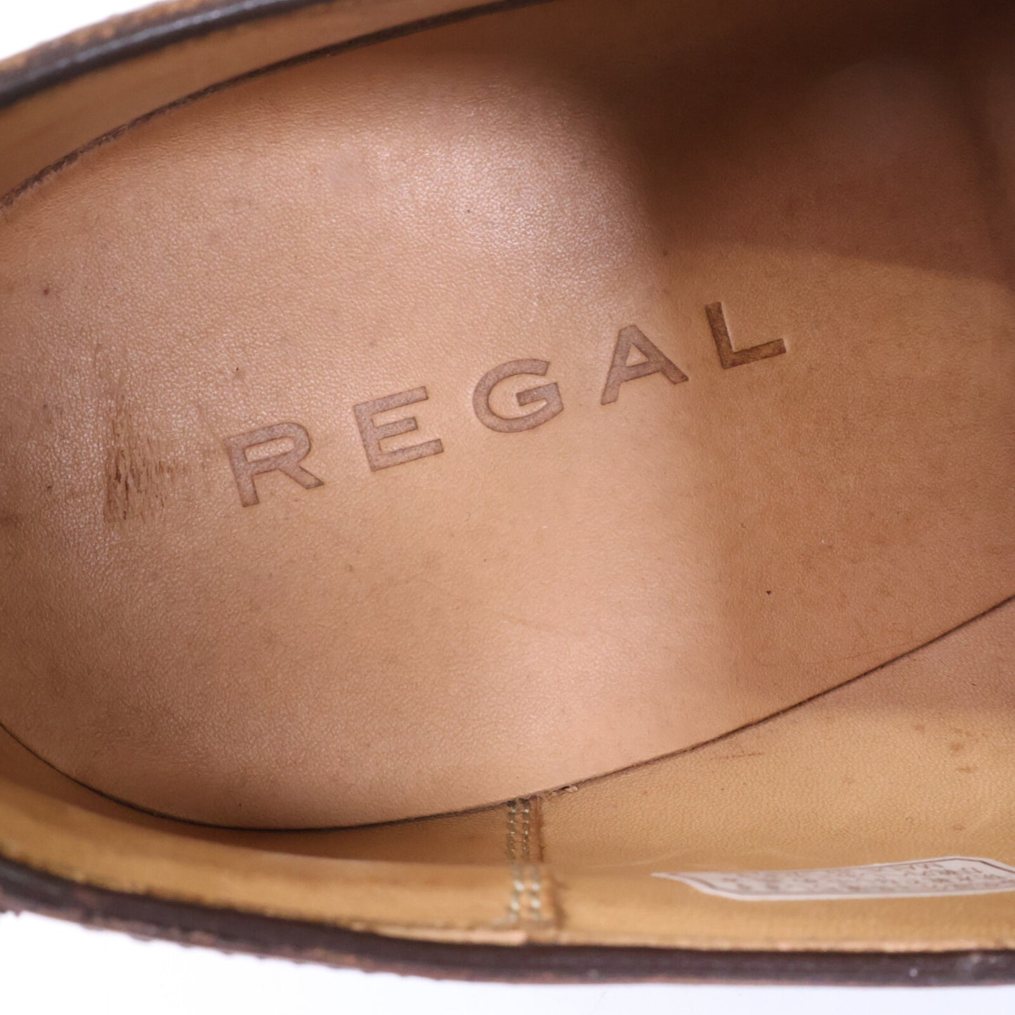 REGAL Leather Wingtip Sneakers Brown Size 26EEE