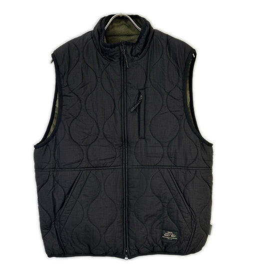 Schott Black/Khaki Reversible Down Vest Size M