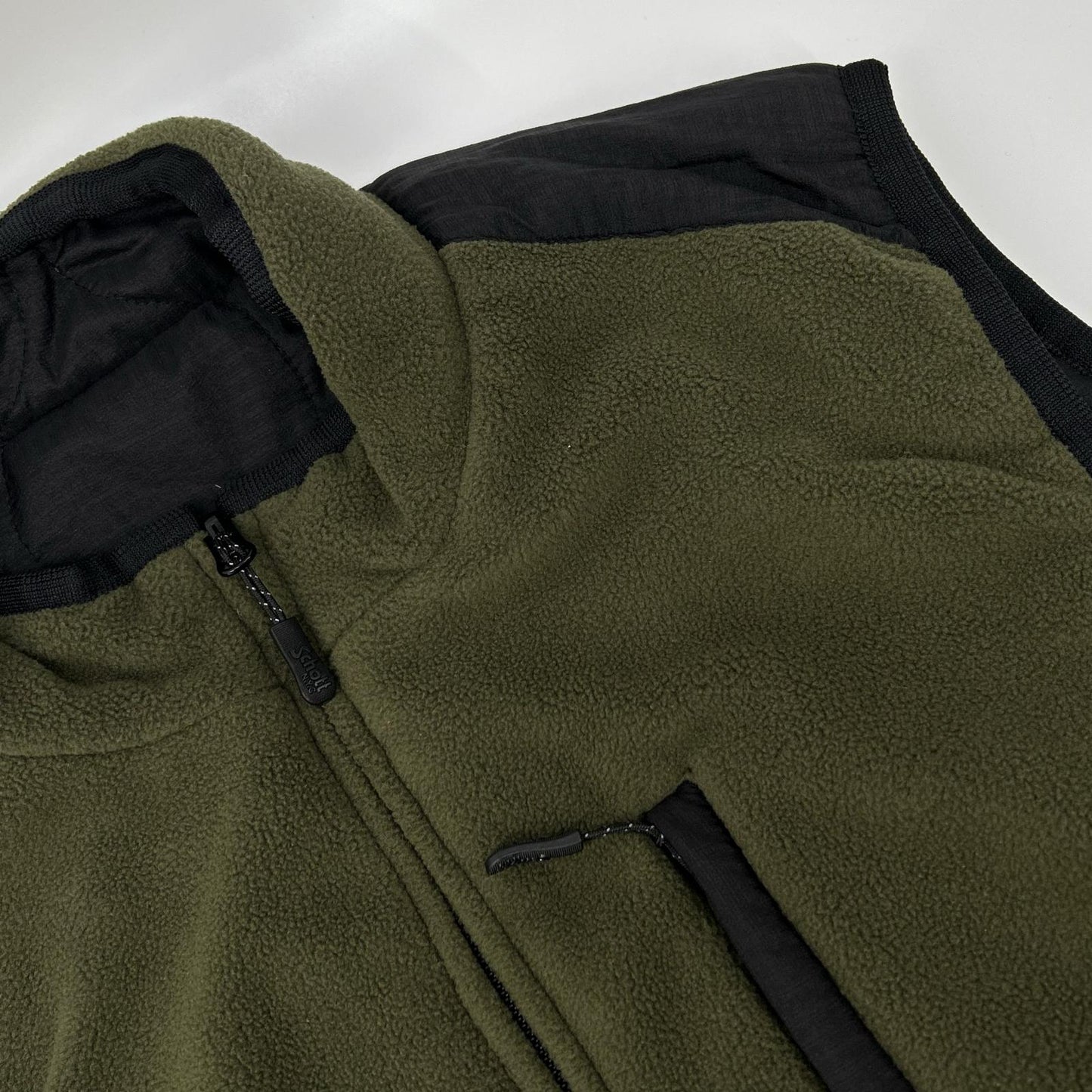 Schott Black/Khaki Reversible Down Vest Size M