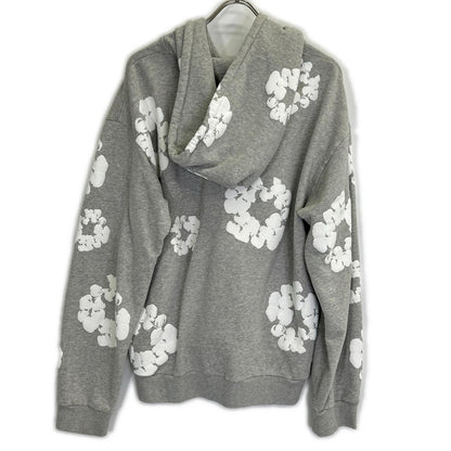 Denim Tears Gray Cotton Wreath Zip Hoodie Size M
