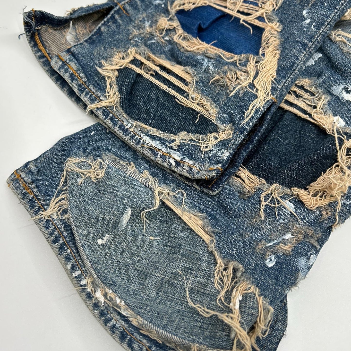 INNOCENCE NYC Blue Distressed Denim Jeans Size 32