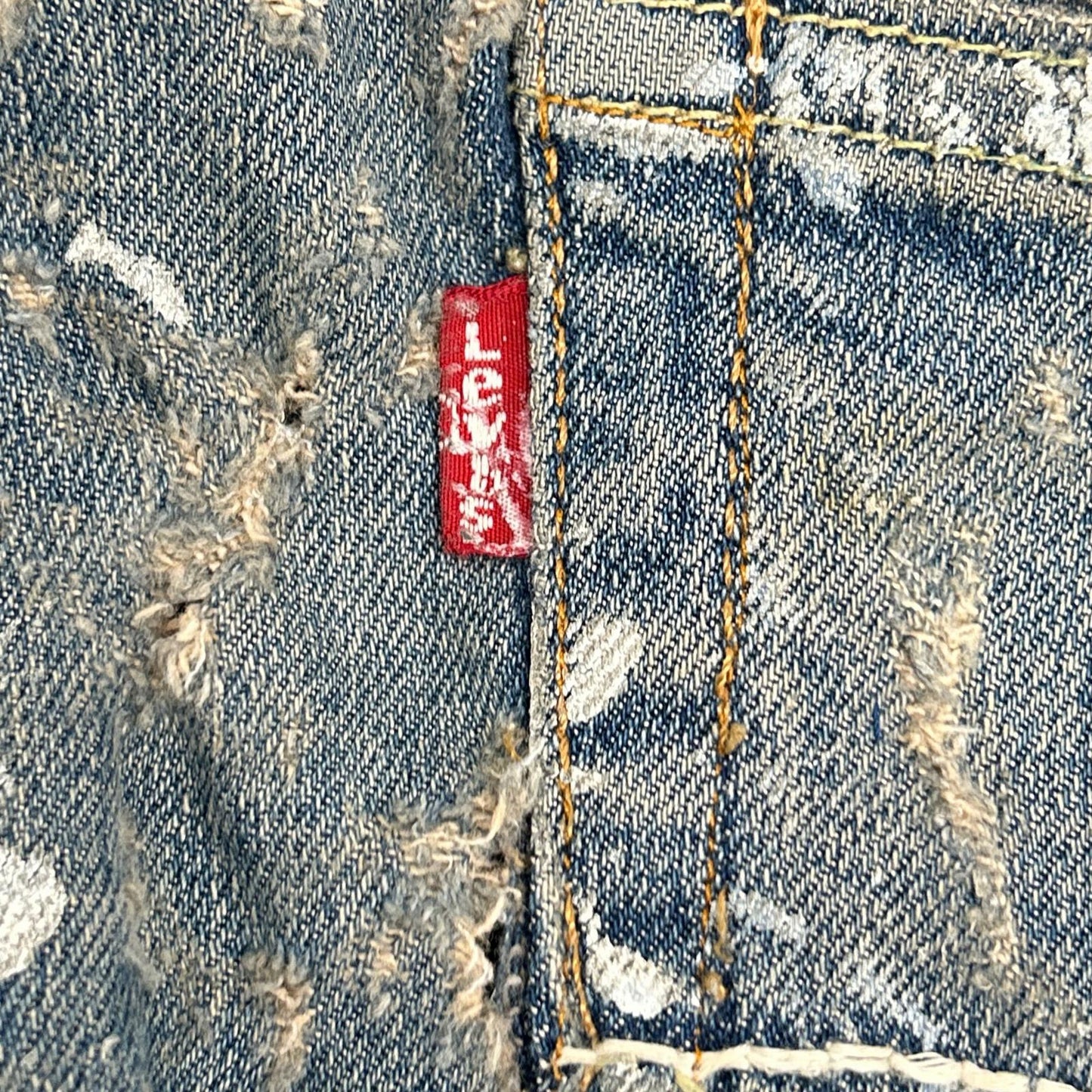 INNOCENCE NYC Blue Distressed Denim Jeans Size 32