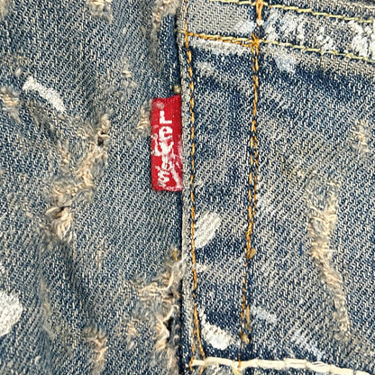 INNOCENCE NYC Blue Distressed Denim Jeans Size 32