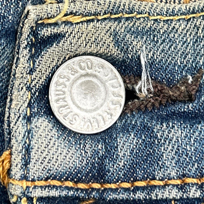 INNOCENCE NYC Blue Distressed Denim Jeans Size 32
