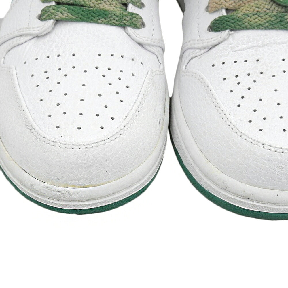 NIKE Air Jordan Retro High Sneakers White/Green Size 8.5(US)