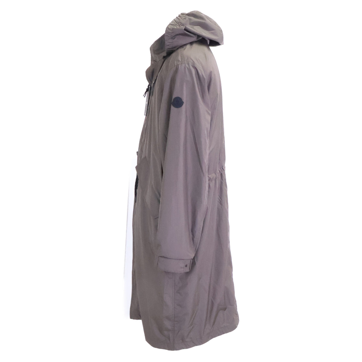 MONCLER ALISO Nylon Hooded Coat Khaki Size 2