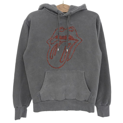 RS No.9 Rolling Stones Lips & Tongue Hoodie Gray Size S