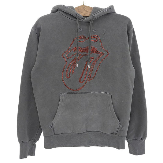 RS No.9 Rolling Stones Lips & Tongue Hoodie Gray Size S