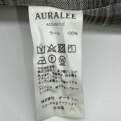 AURALEE 22AW Super Light Wool Check Shirt Beige/Gray Size 4