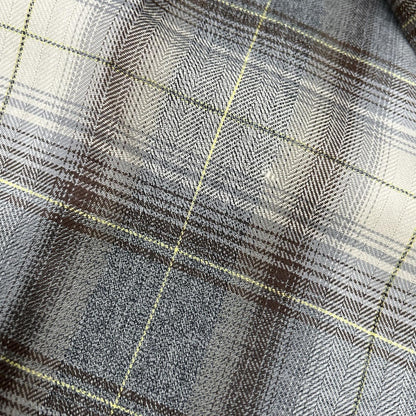 AURALEE 22AW Super Light Wool Check Shirt Beige/Gray Size 4