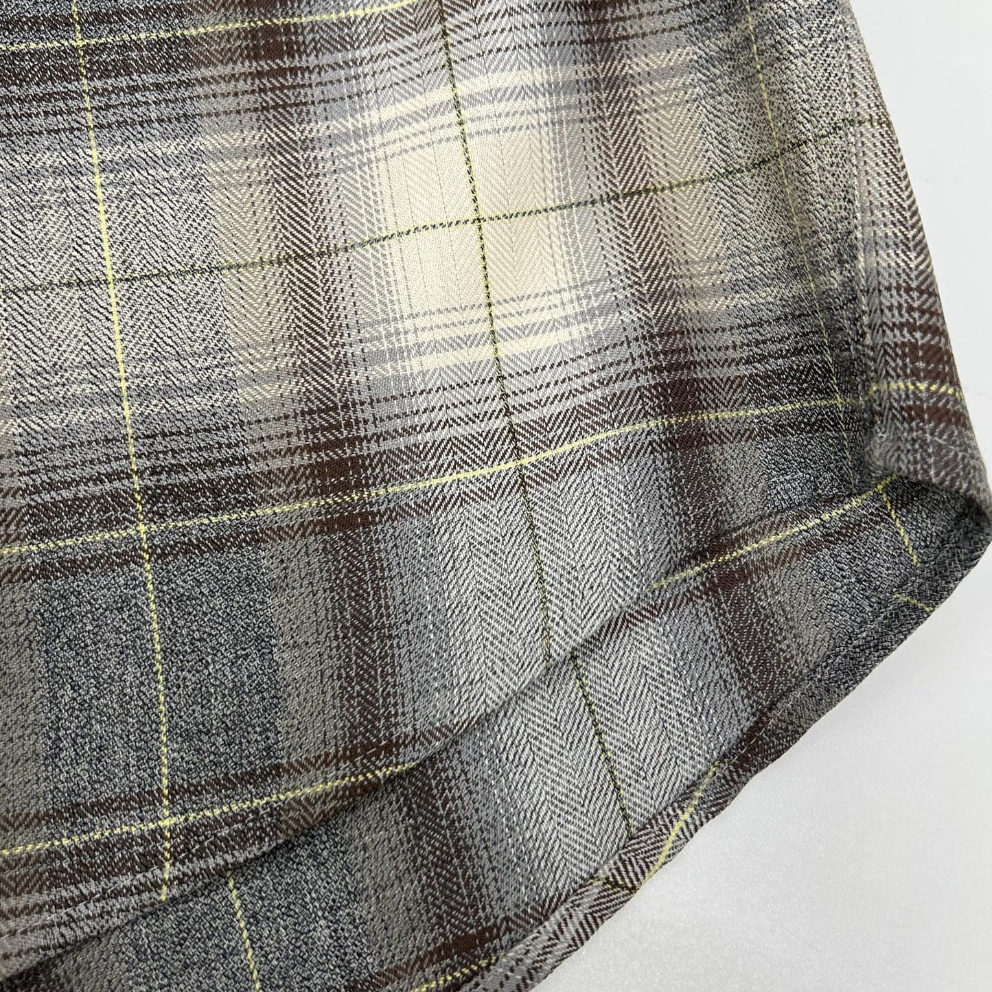 AURALEE 22AW Super Light Wool Check Shirt Beige/Gray Size 4