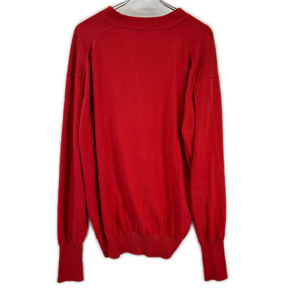 A.PRESSE 23SAP-03-02H Cotton Knit Cardigan Red