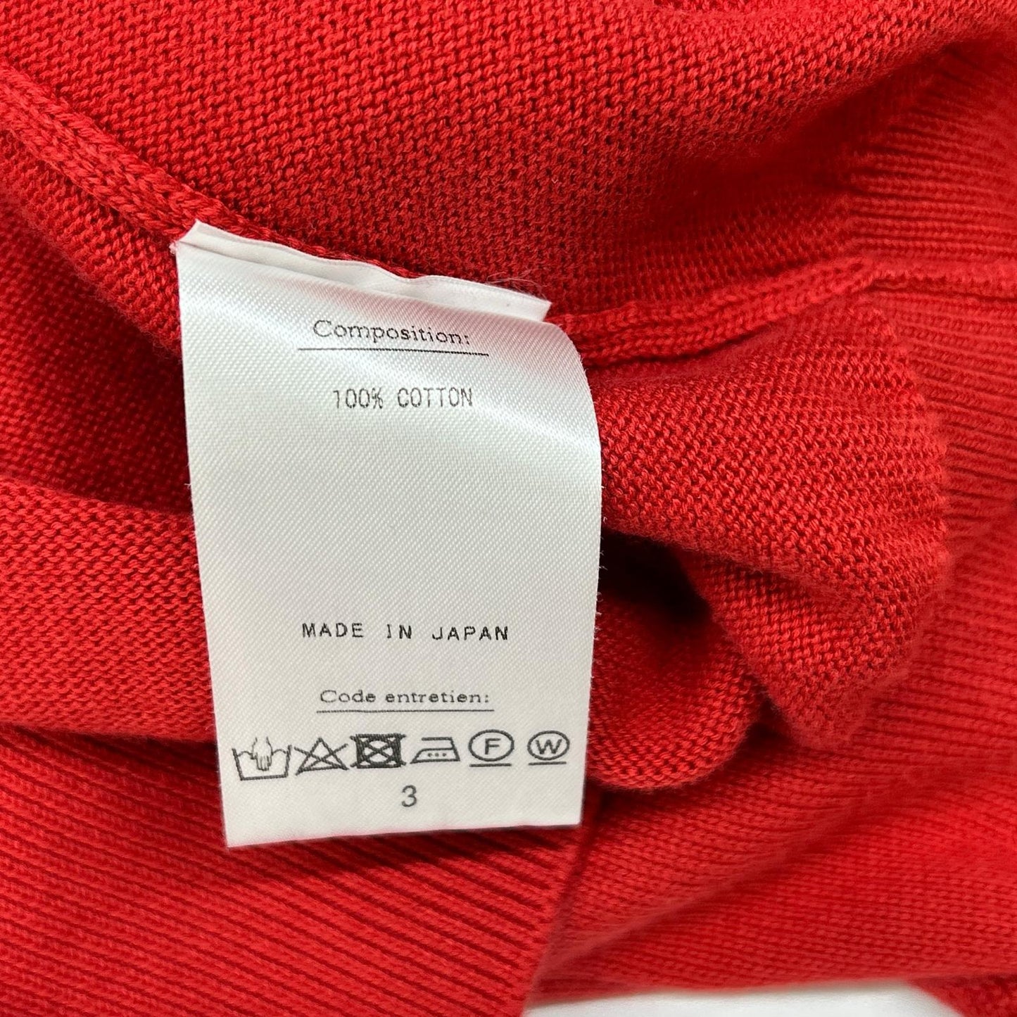 A.PRESSE 23SAP-03-02H Cotton Knit Cardigan Red