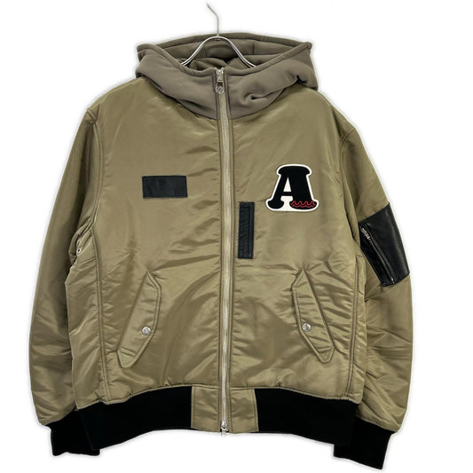 ACANTHUS x Muta Marine Nylon Hooded Jacket Khaki Size XL