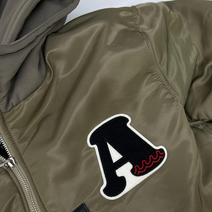 ACANTHUS x Muta Marine Nylon Hooded Jacket Khaki Size XL