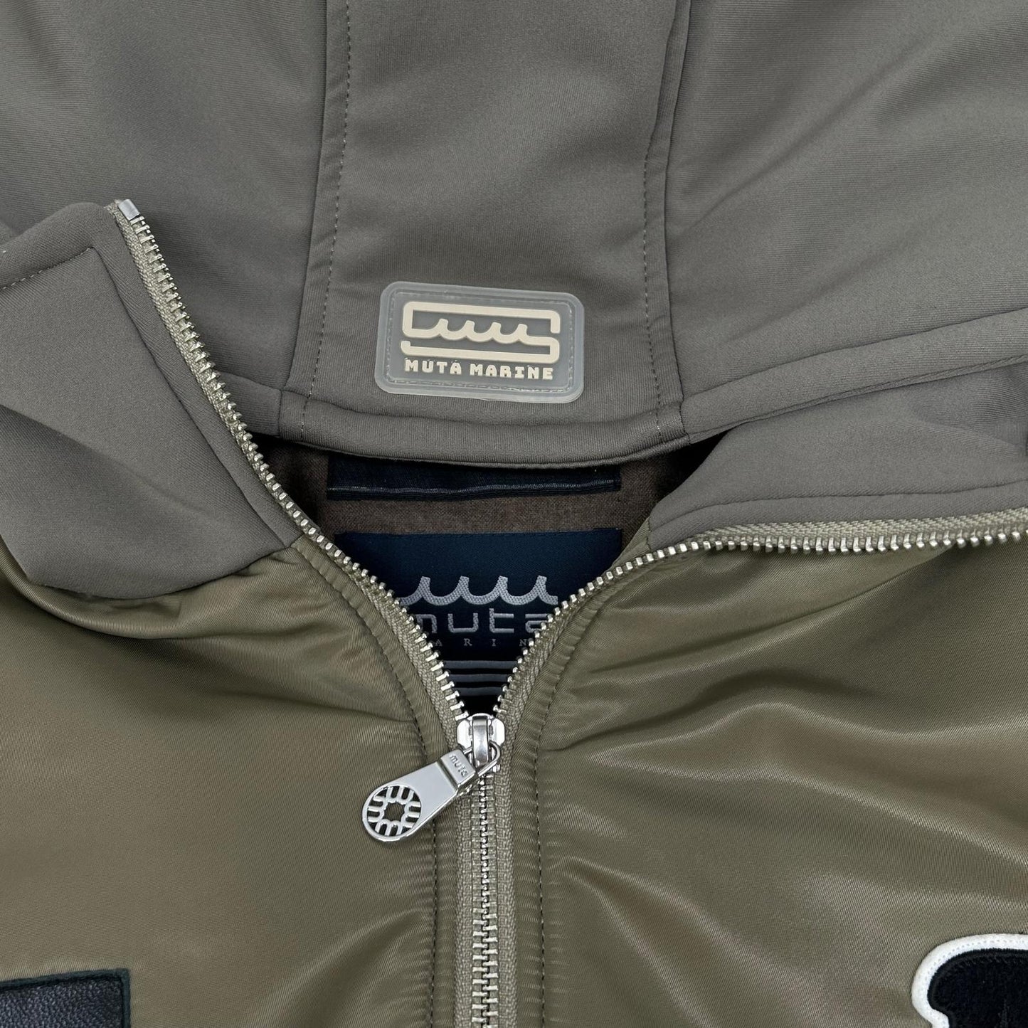 ACANTHUS x Muta Marine Nylon Hooded Jacket Khaki Size XL