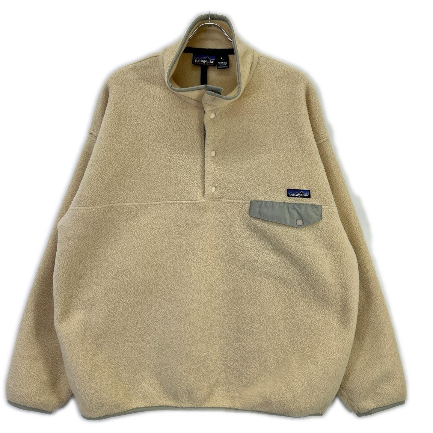 Patagonia 90s Synchilla Snap Button Jacket Beige Size XL