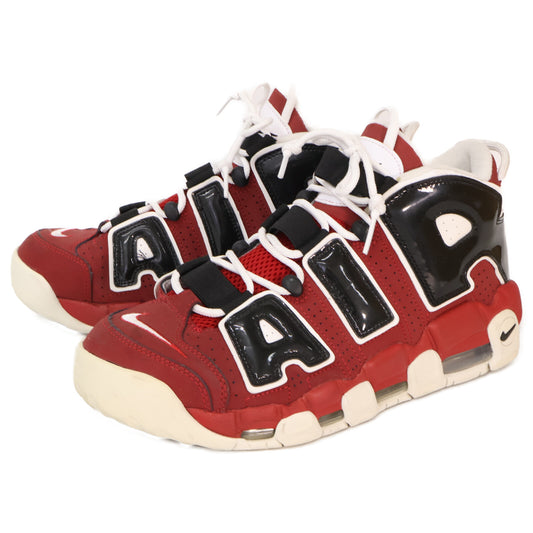 NIKE Air More Uptempo 96 Varsity Red/White-Black Sneakers Size 10