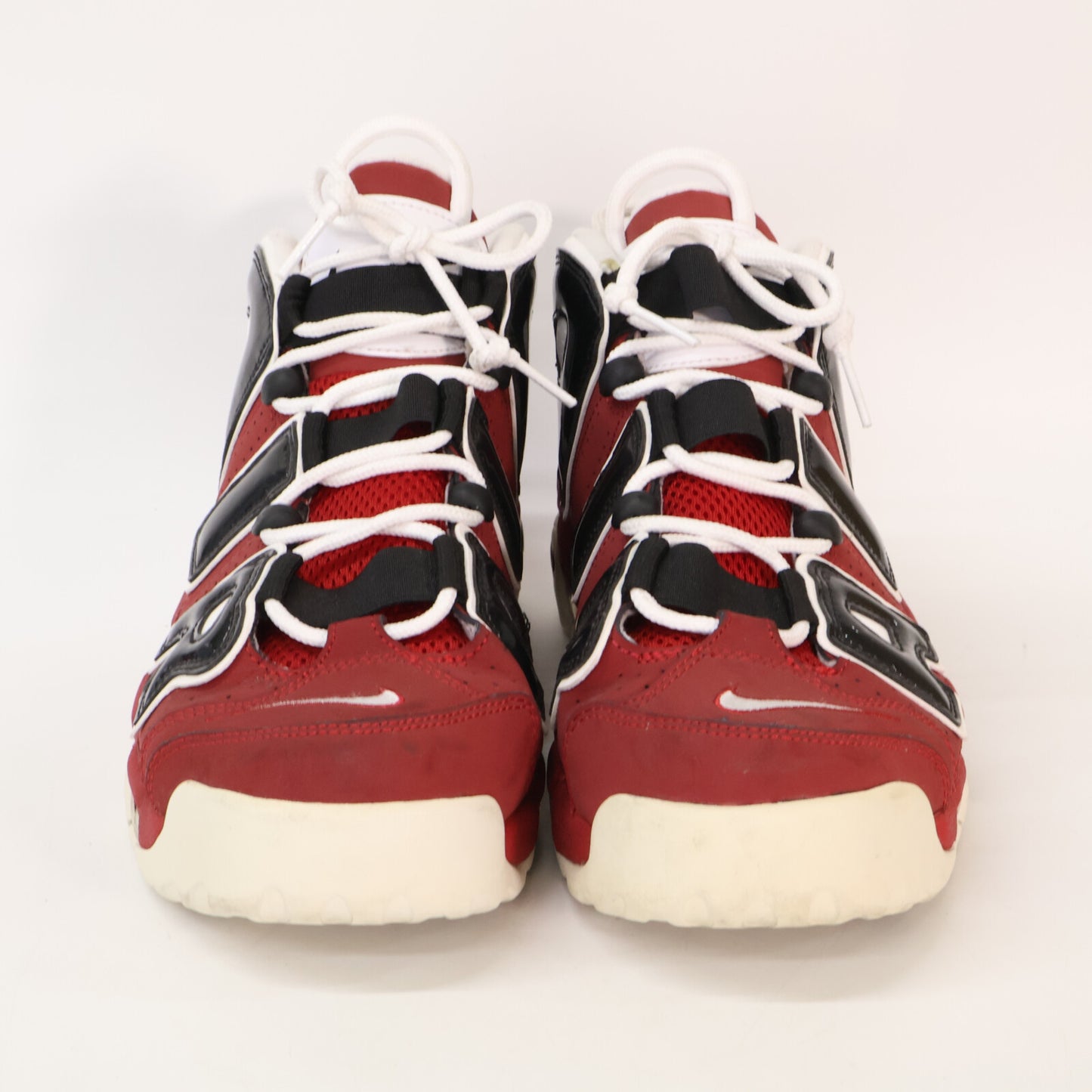 NIKE Air More Uptempo 96 Varsity Red/White-Black Sneakers Size 10