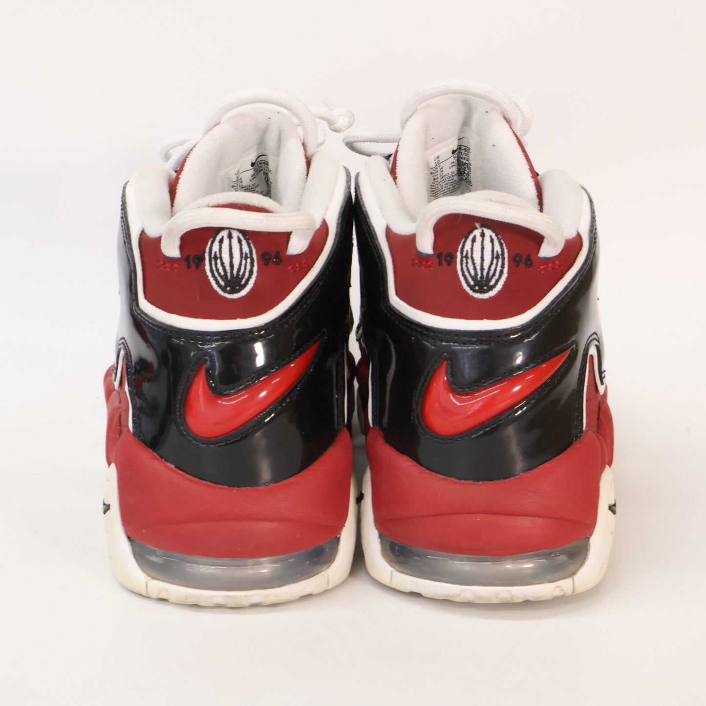 NIKE Air More Uptempo 96 Varsity Red/White-Black Sneakers Size 10