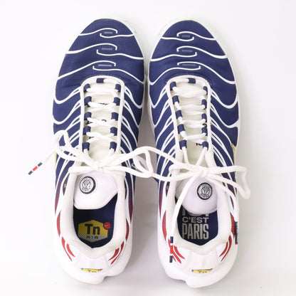 NIKE Air Max Plus PSG Sneakers White/Metallic Gold Size 10.5