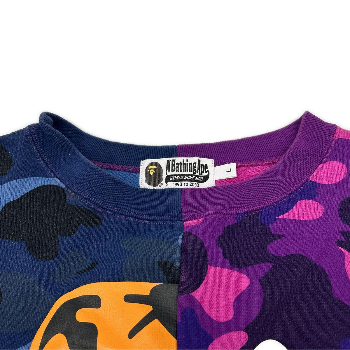 A BATHING APE Multicolor Shark Sweatshirt Size L
