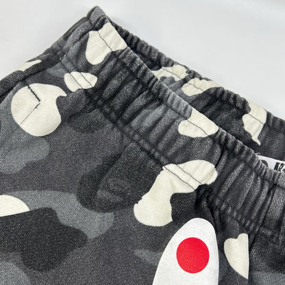 A BATHING APE Gray Shark Sweatpants Pants Size M