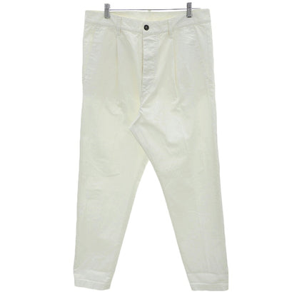 DSQUARED One Pleat Chino Pants Cotton White Size 50