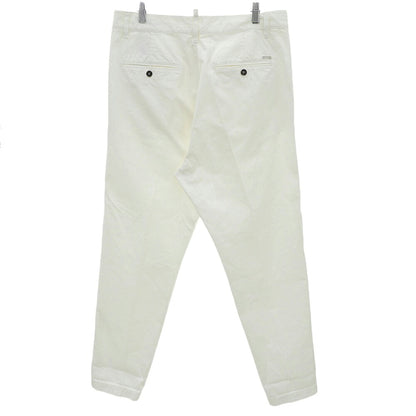 DSQUARED One Pleat Chino Pants Cotton White Size 50