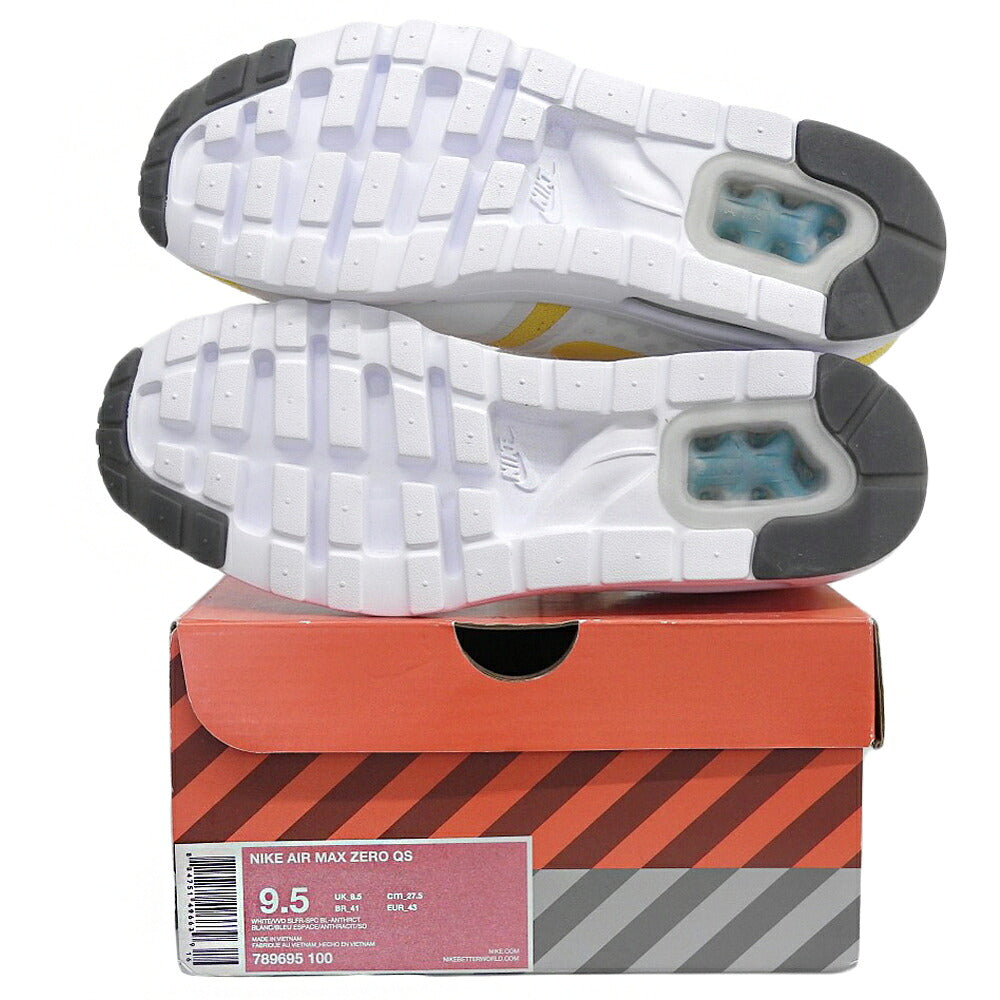 NIKE Air Max Zero Sneakers Yellow/White Mesh Size 27.5
