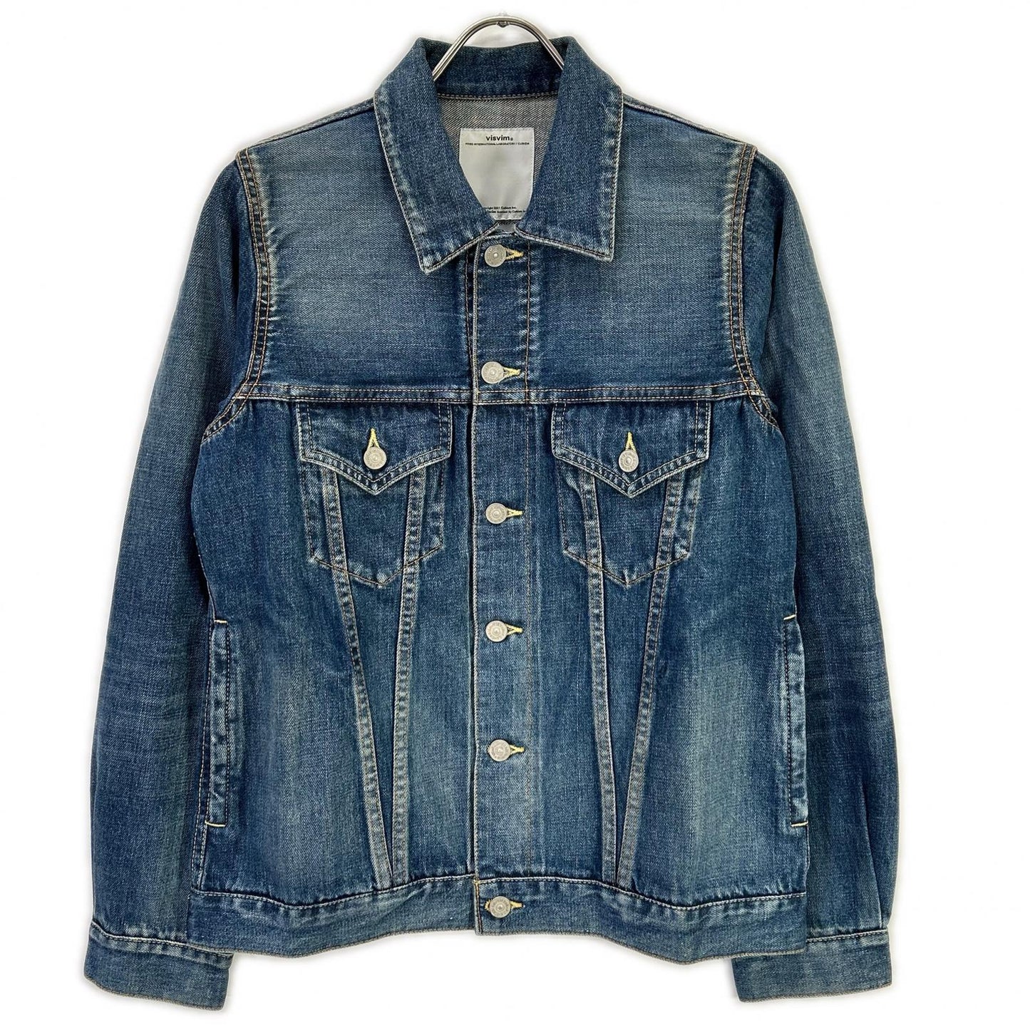 VISVIM 15SS 103 DAMAGED Denim Jacket Blue Cotton Size 2
