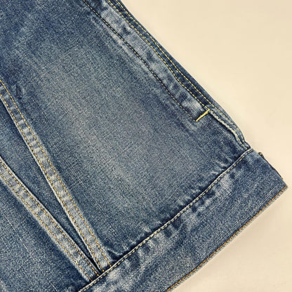 VISVIM 15SS 103 DAMAGED Denim Jacket Blue Cotton Size 2