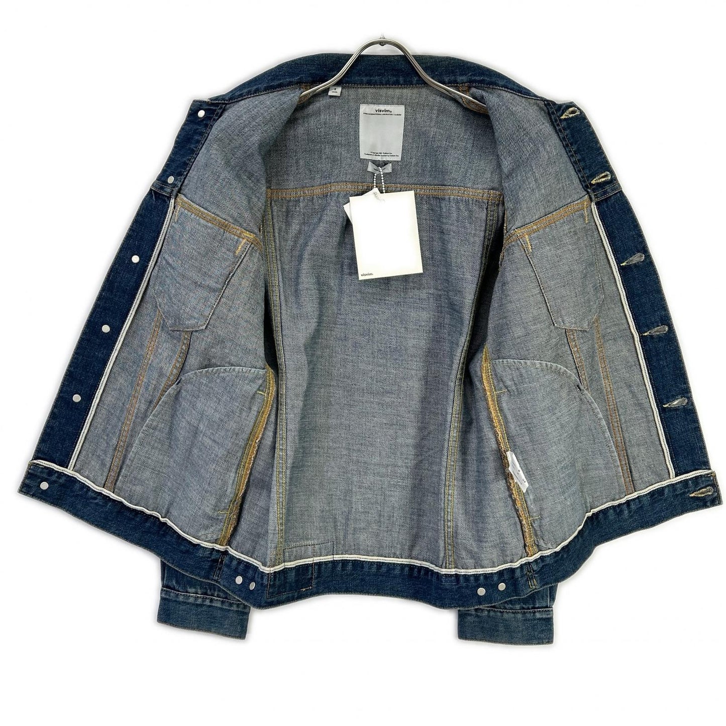 VISVIM 15SS 103 DAMAGED Denim Jacket Blue Cotton Size 2