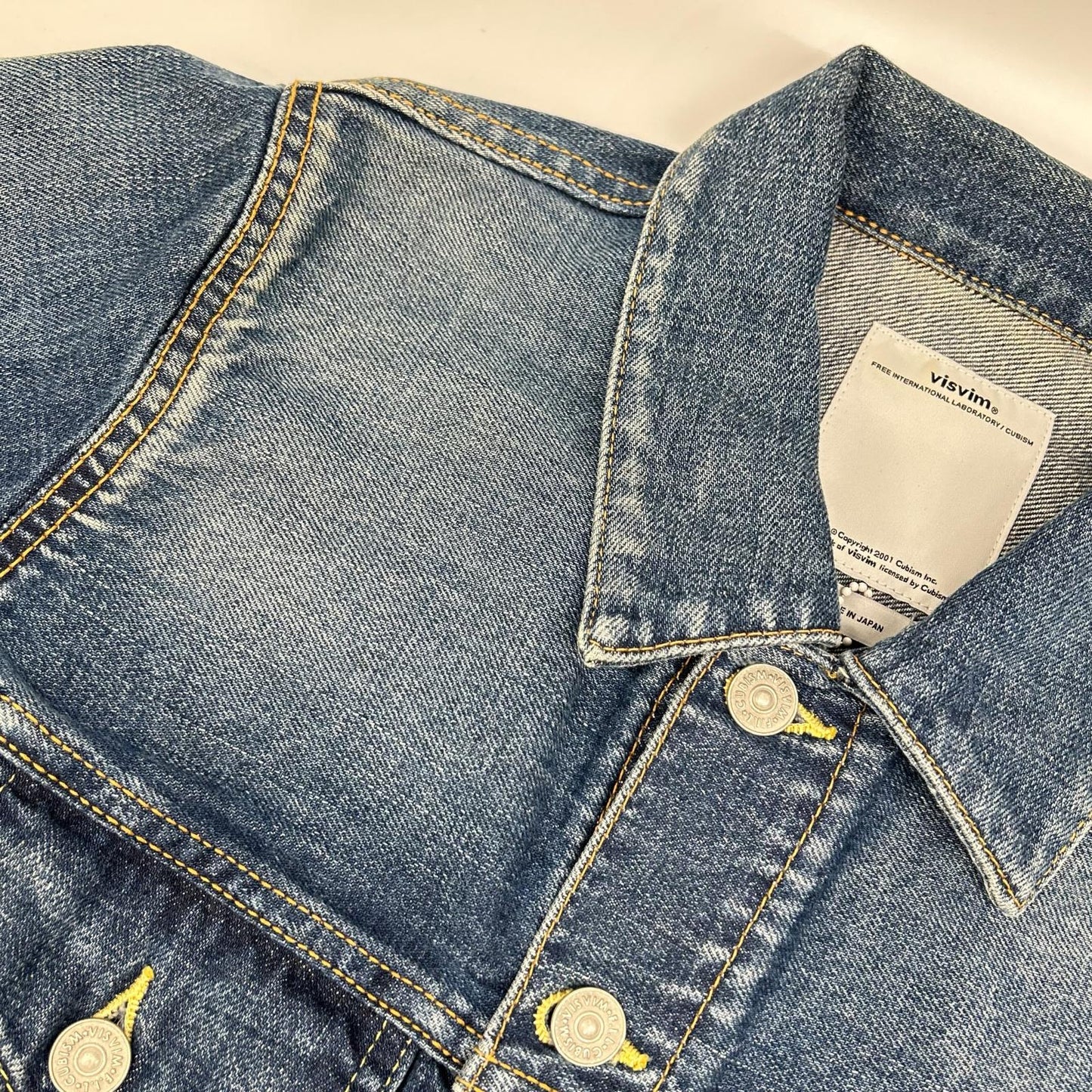 VISVIM 15SS 103 DAMAGED Denim Jacket Blue Cotton Size 2