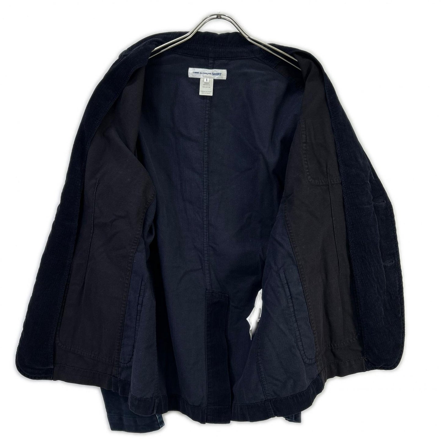 COMMEdesGARCONS SHIRT Cotton Corduroy Jacket Navy Size S