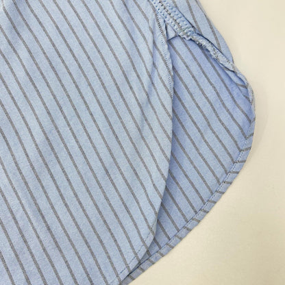 nanamica Blue/Grey Nylon Striped Button-Down Shirt Size S