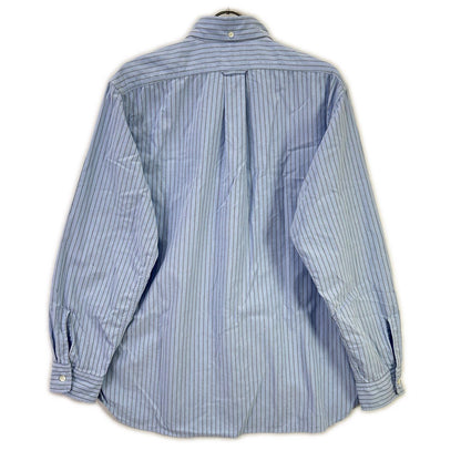 nanamica Blue/Grey Nylon Striped Button-Down Shirt Size S