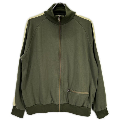 NIGEL CABOURN Khaki Sandwich Pile Track Jacket Size 50