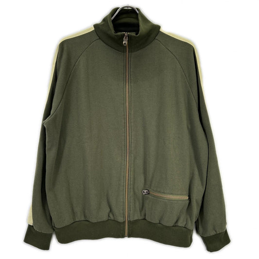 NIGEL CABOURN Khaki Sandwich Pile Track Jacket Size 50