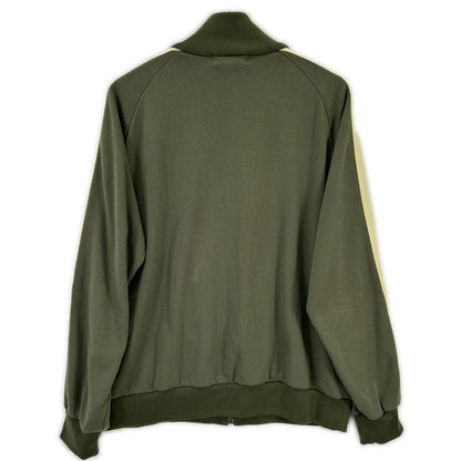 NIGEL CABOURN Khaki Sandwich Pile Track Jacket Size 50