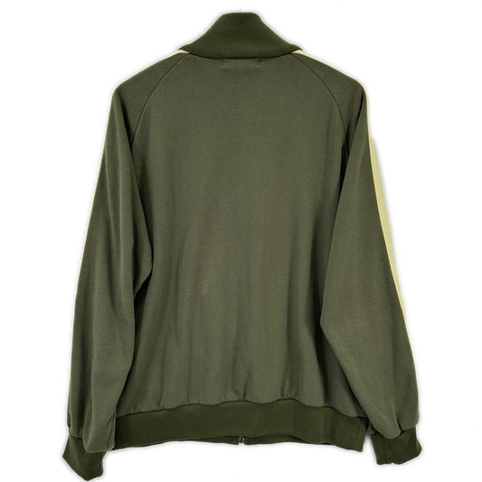NIGEL CABOURN Khaki Sandwich Pile Track Jacket Size 50