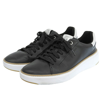 COLE HAAN Black Leather Low-Top Sneakers Size 8