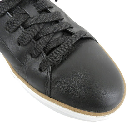 COLE HAAN Black Leather Low-Top Sneakers Size 8